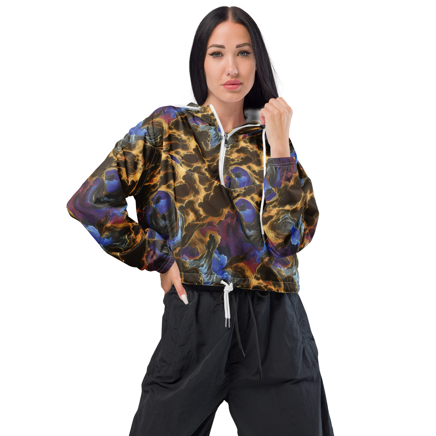 Women's Cropped Windbreaker - Vortex Virtue