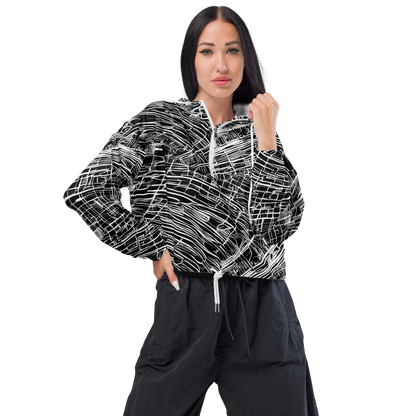 Women's Cropped Windbreaker - List's Labyrinth