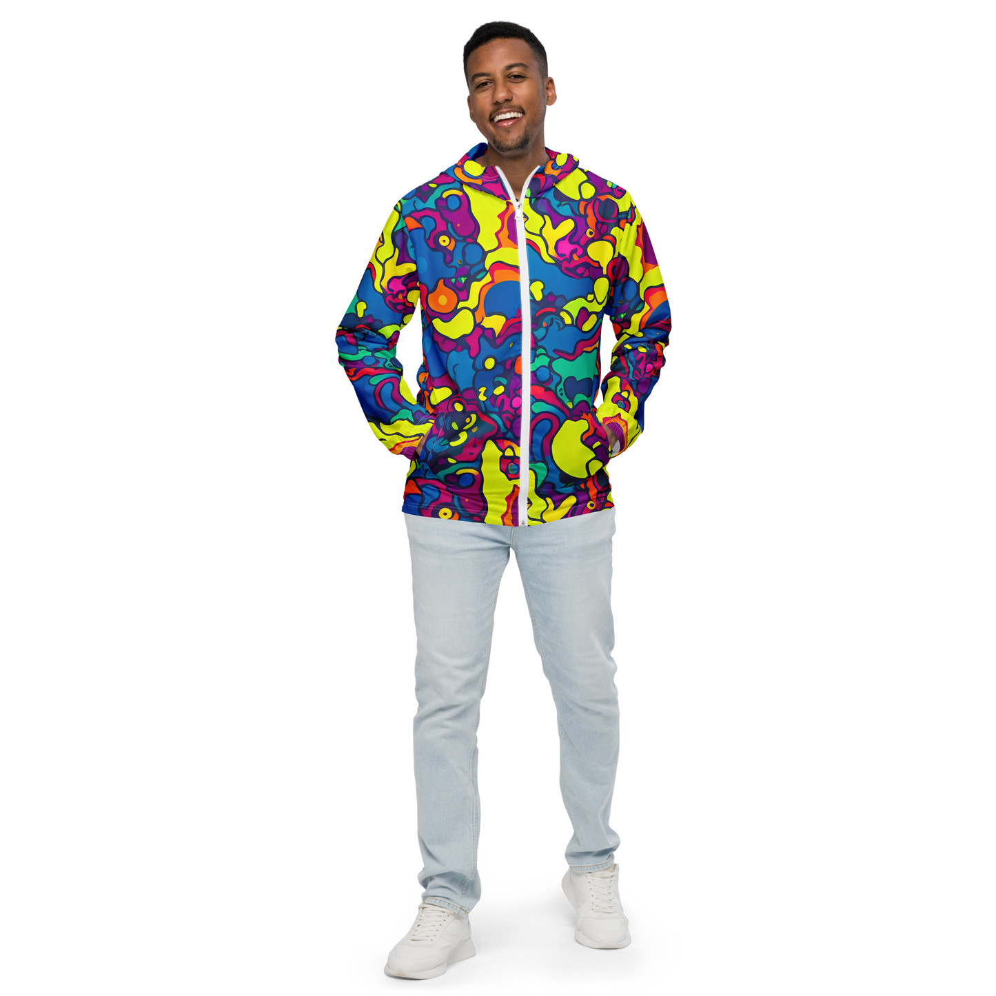 Men's Windbreaker - Colorful Chaos