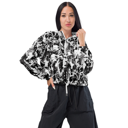 Women's Cropped Windbreaker - Timeless Echoes