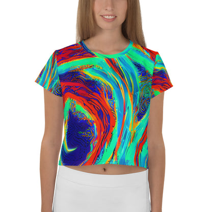 Women's Crop Tee - Cerulean Cyclone
