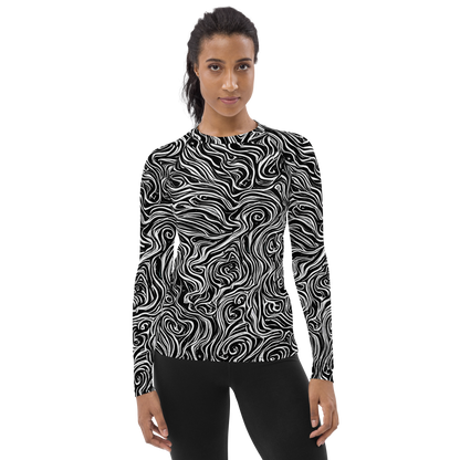 Women's Rash Guard - Inky Whispers