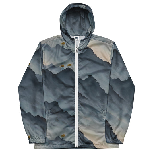 Men's Windbreaker - Misty Mountain Harmony