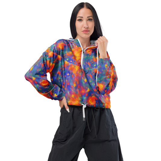 Women's Cropped Windbreaker - Nolde Nebula