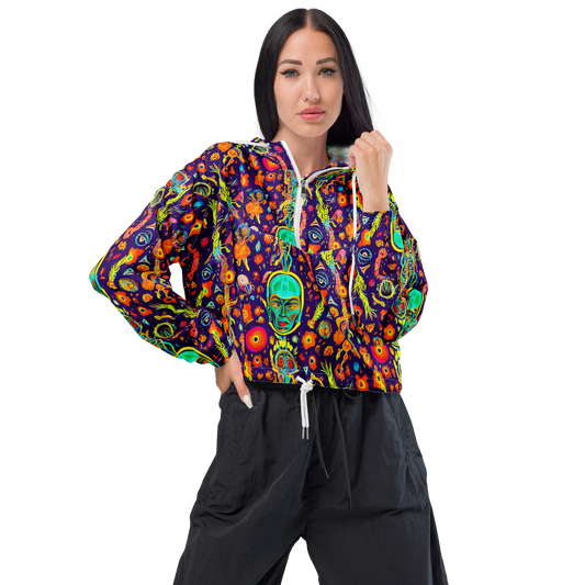 Women's Cropped Windbreaker - Celestial Quirk