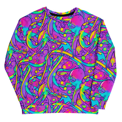 Sweatshirt - Neon Galaxy Whirl