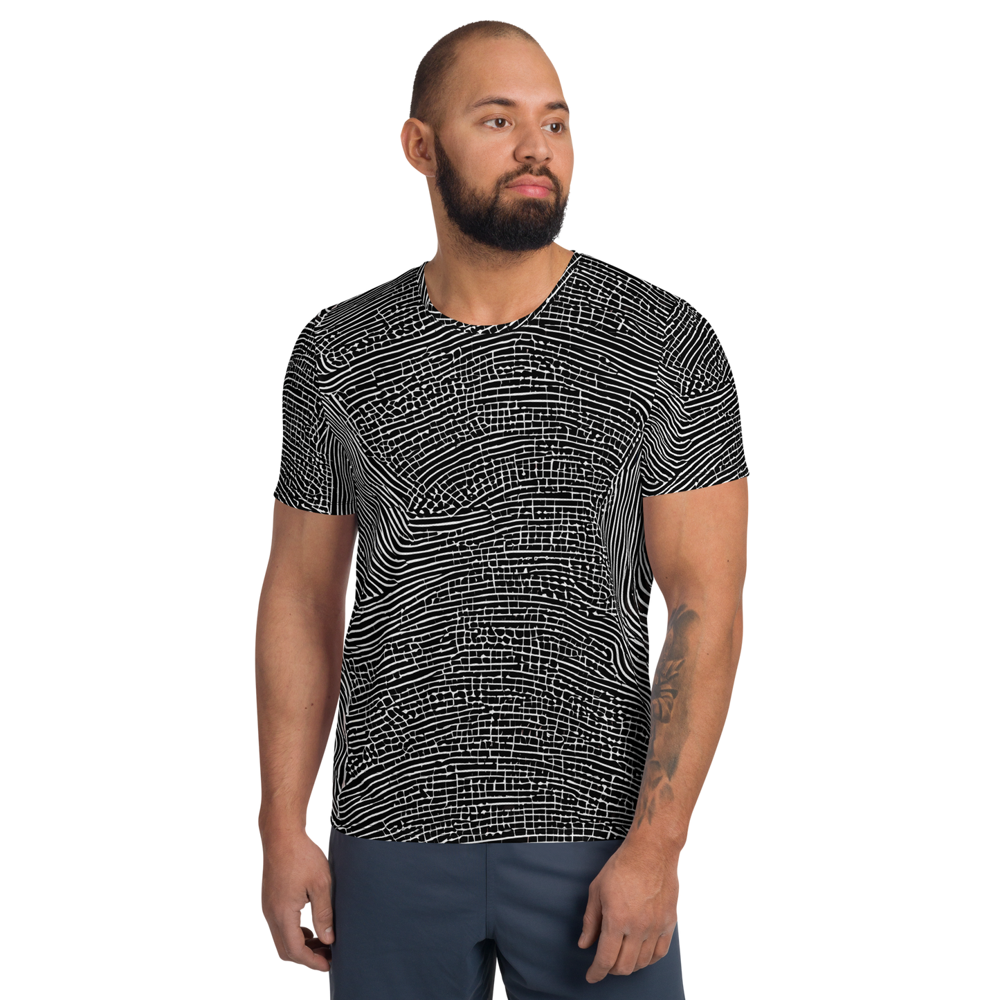 Men's Athletic T-Shirt - Zenith Stripes