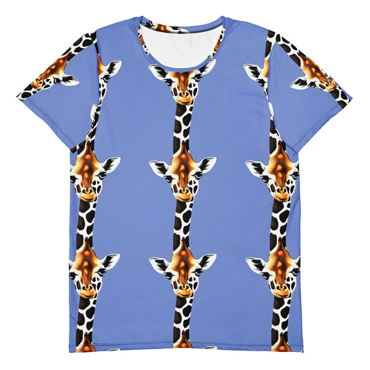Men's Athletic T-Shirt - Giraffe Glow