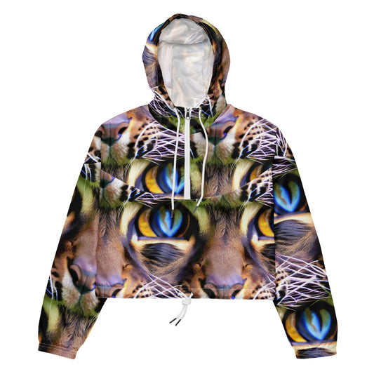 Women's Cropped Windbreaker - Eye of the Wild