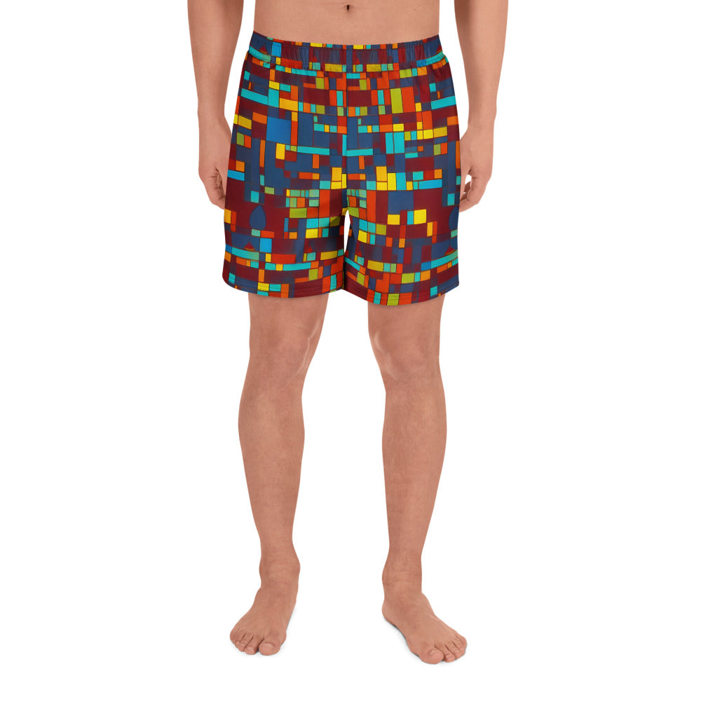Men's Athletic Shorts - Astral Grid
