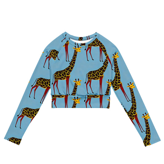 Long Sleeve Crop Top - Giraffe Groove