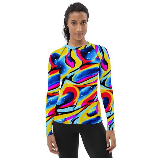 Women's Rash Guard - Electric Dreamscape