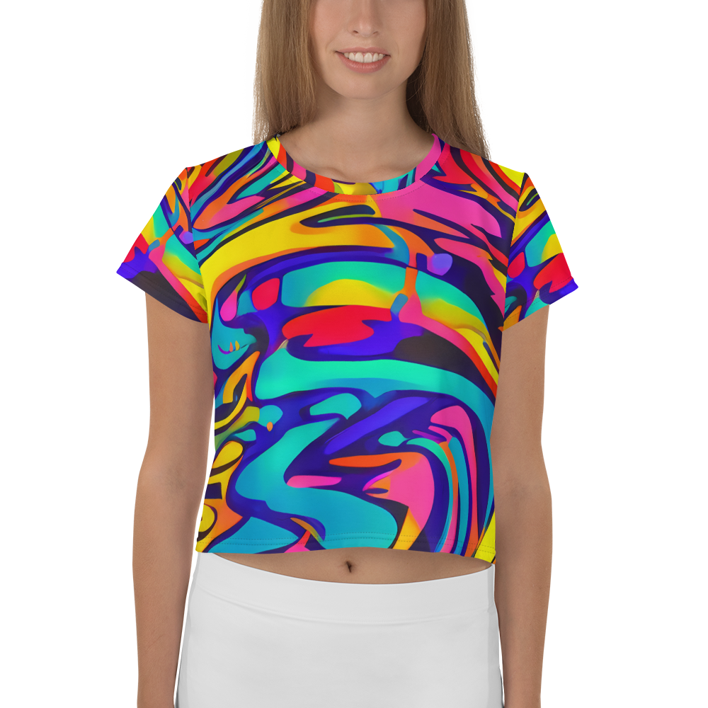 Women's Crop Tee - Electric Ecstasy