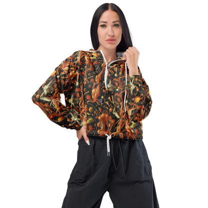 Women's Cropped Windbreaker - Bosschaert's Nebula