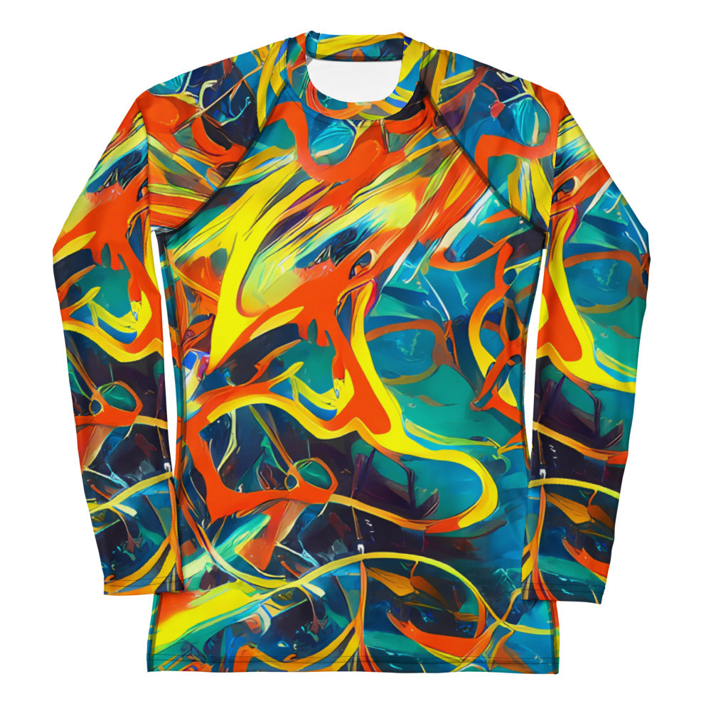 Women's Rash Guard - Brown Chaos