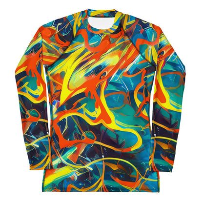 Women's Rash Guard - Brown Chaos