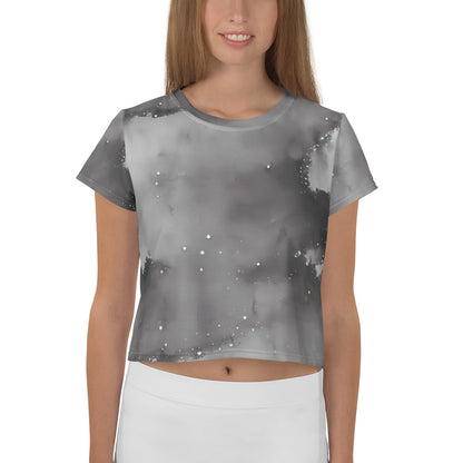Women's Crop Tee - Monochrome Dreams