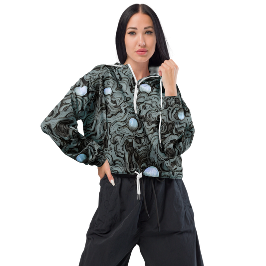 Women's Cropped Windbreaker - Caruso Swirl