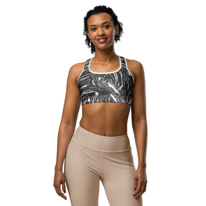 Sports Bra - Silver Swirl