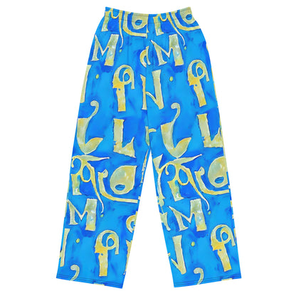 Wide-Leg Pants - Golden Glyphs