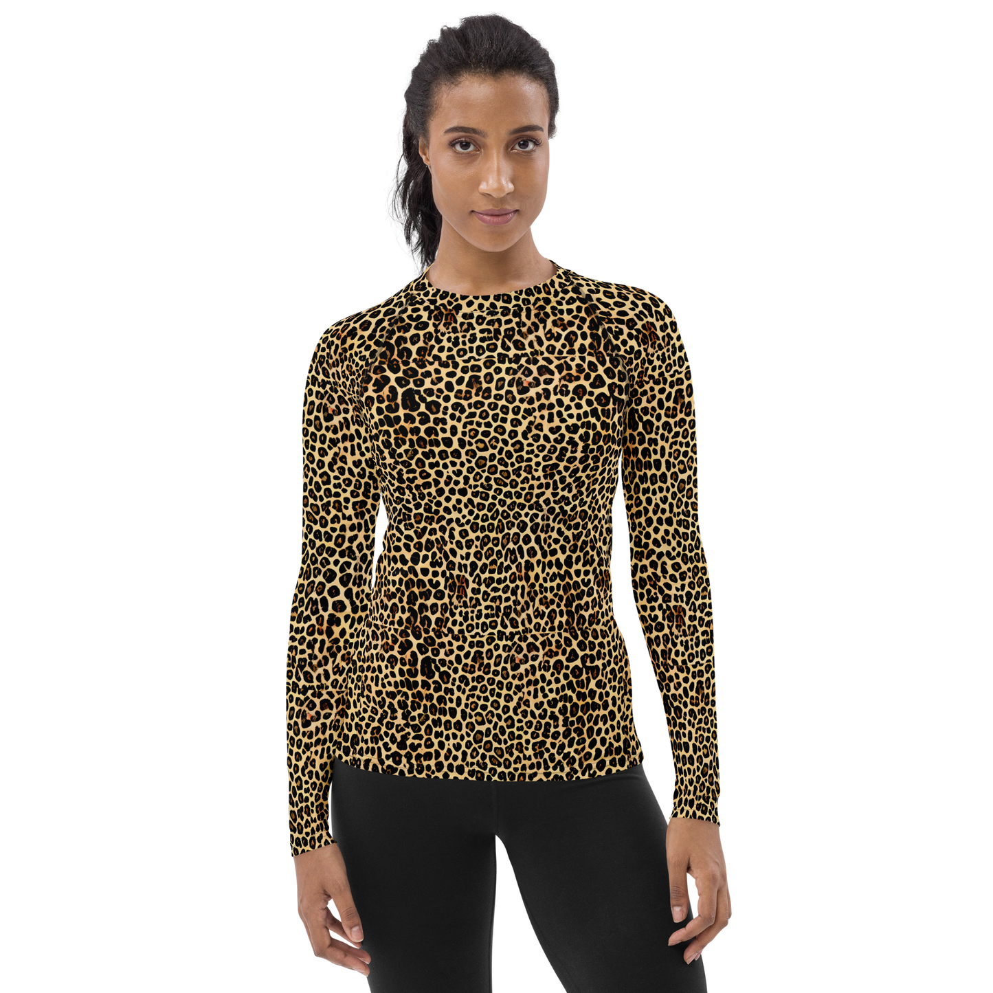 Women's Rash Guard - Cheetah Mosaic