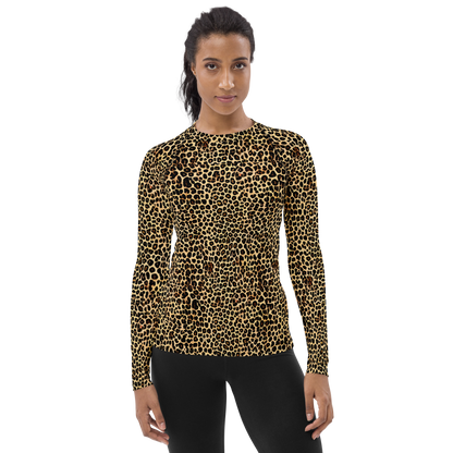 Women's Rash Guard - Cheetah Mosaic