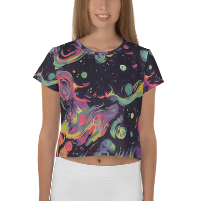 Women's Crop Tee - Psychedelic Drift