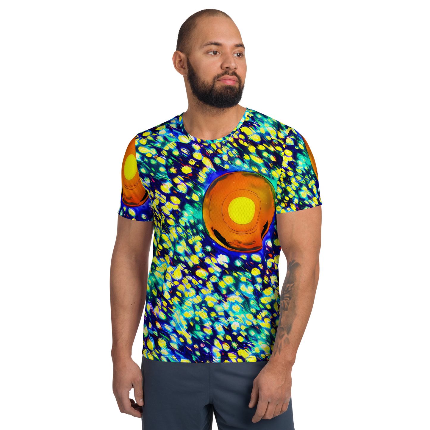 Men's Athletic T-Shirt - Illuminated Whirl