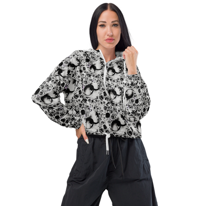 Women's Cropped Windbreaker - Crater Swirl