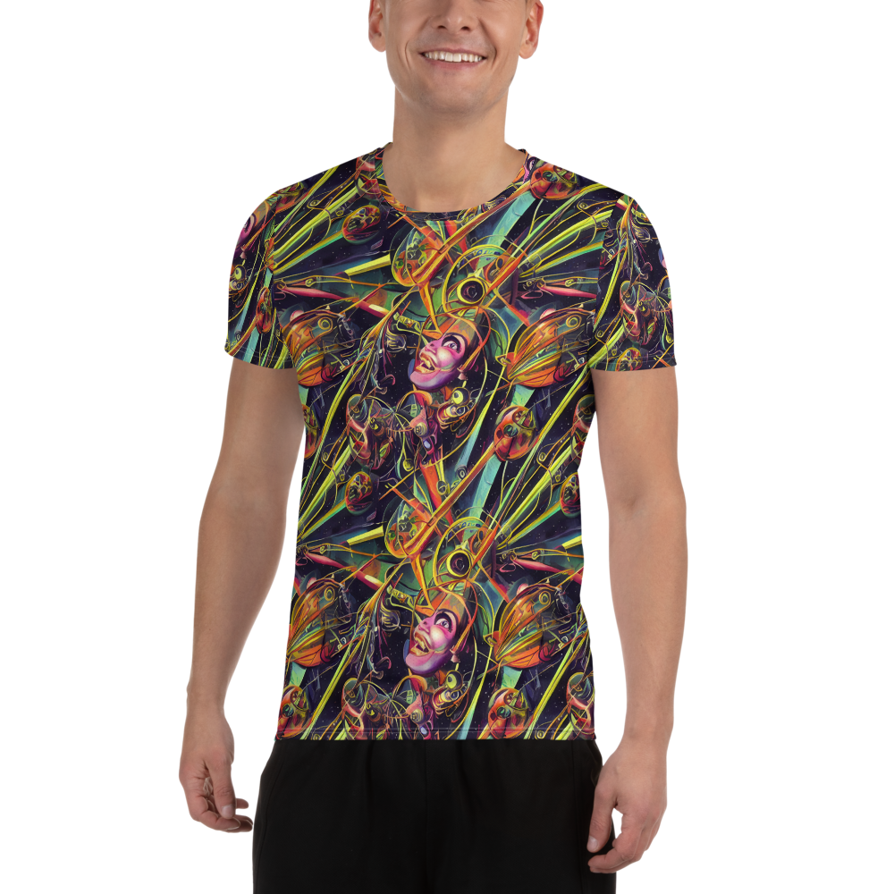 Men's Athletic T-Shirt - Psychedelic Deep Space