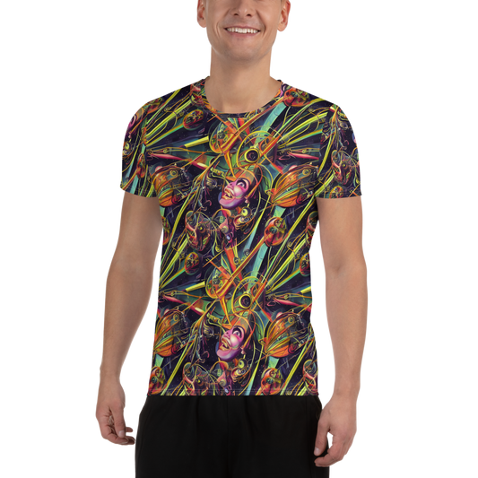 Men's Athletic T-Shirt - Psychedelic Deep Space