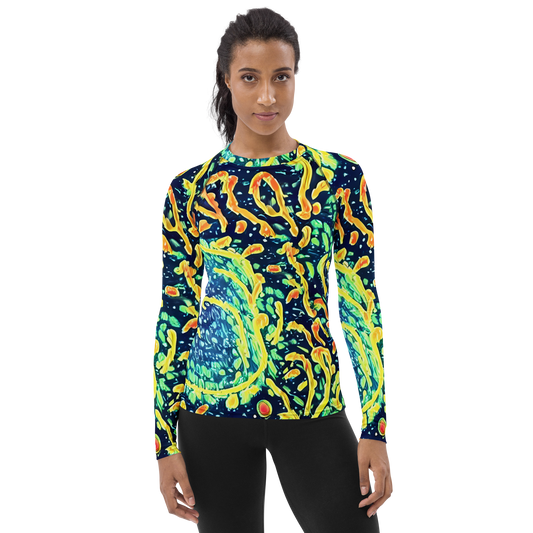 Women's Rash Guard - Vortex Glow