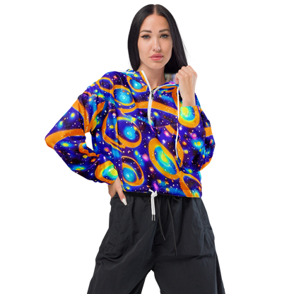 Women's Cropped Windbreaker - Epic Orbit