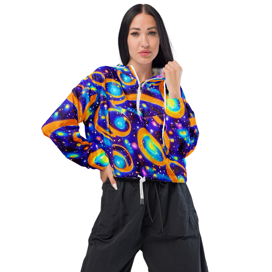 Women's Cropped Windbreaker - Epic Orbit