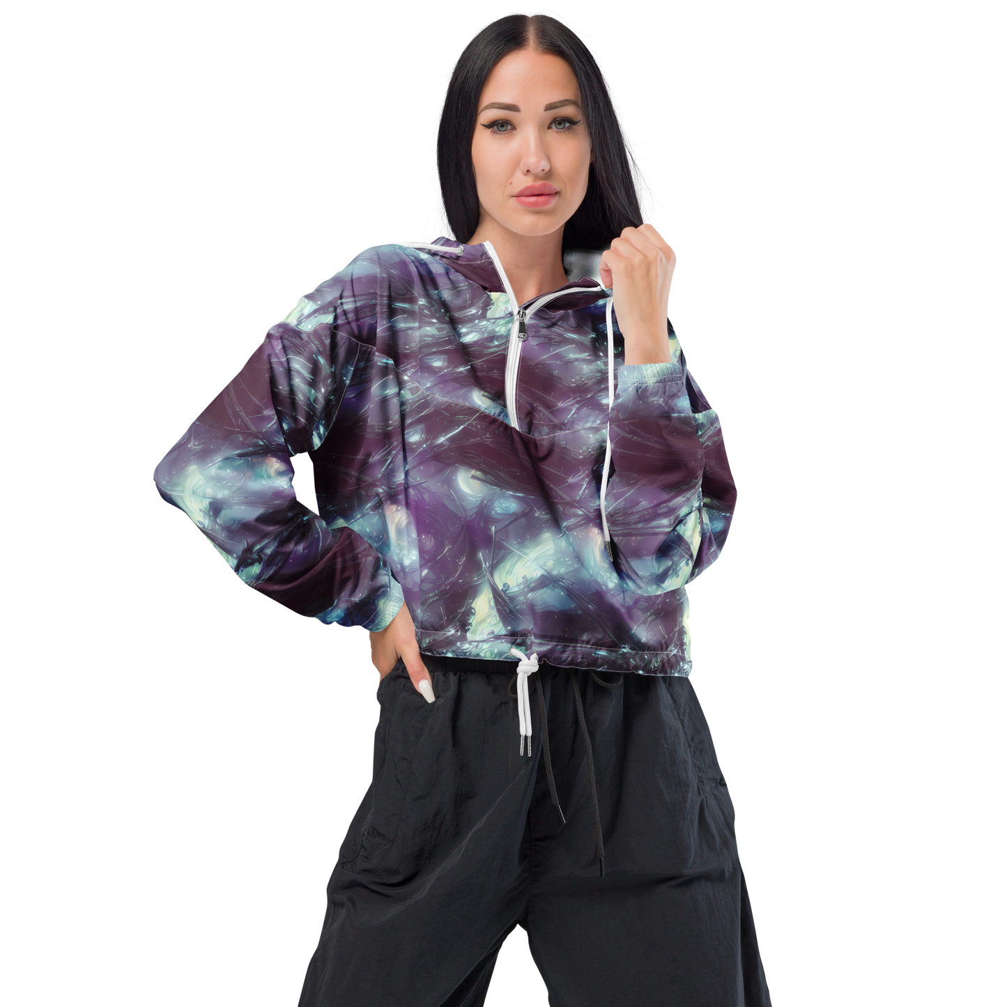 Women's Cropped Windbreaker - Nihei Shimmer