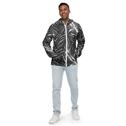 Men's Windbreaker - Silver Swirl