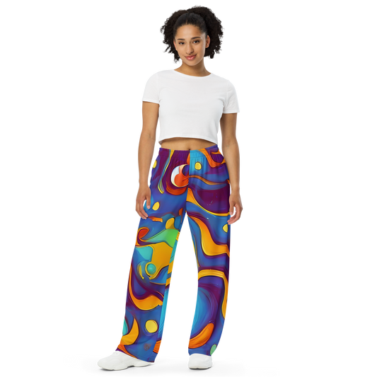 Wide-Leg Pants - Pelton Swirl