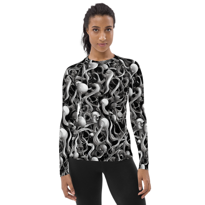 Women's Rash Guard - Fluid Monochrome