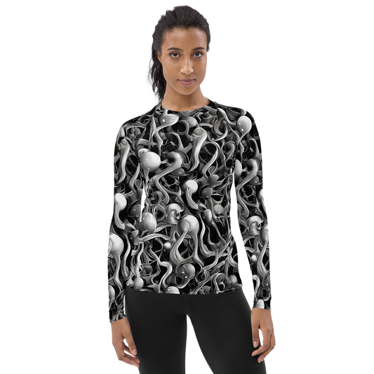 Women's Rash Guard - Fluid Monochrome