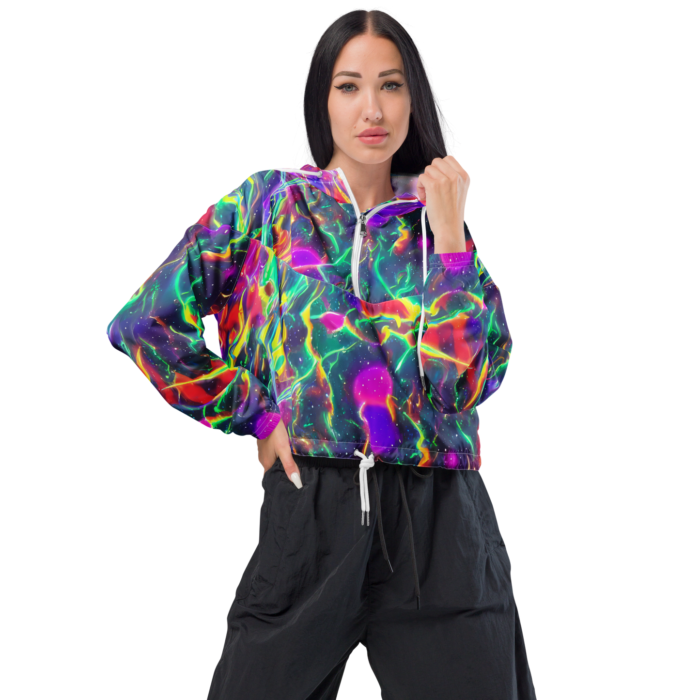 Women's Cropped Windbreaker - Twin Pines