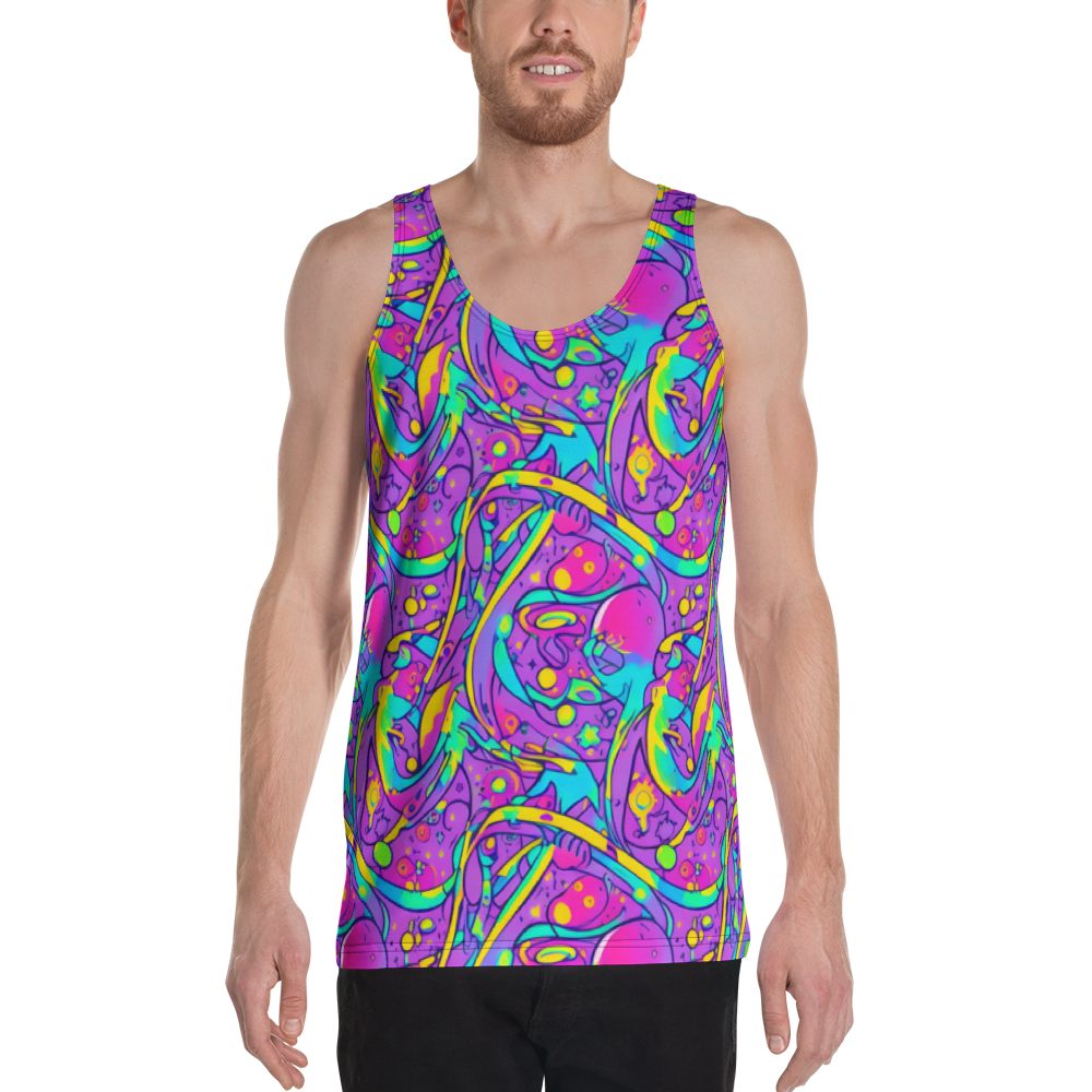 Men's Tank Top - Neon Galaxy Whirl