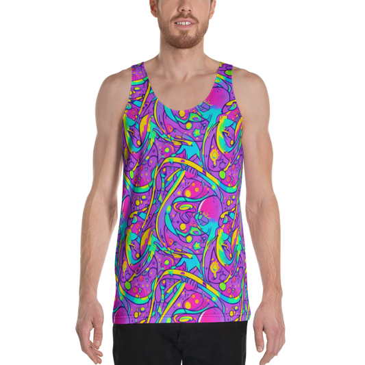 Men's Tank Top - Neon Galaxy Whirl