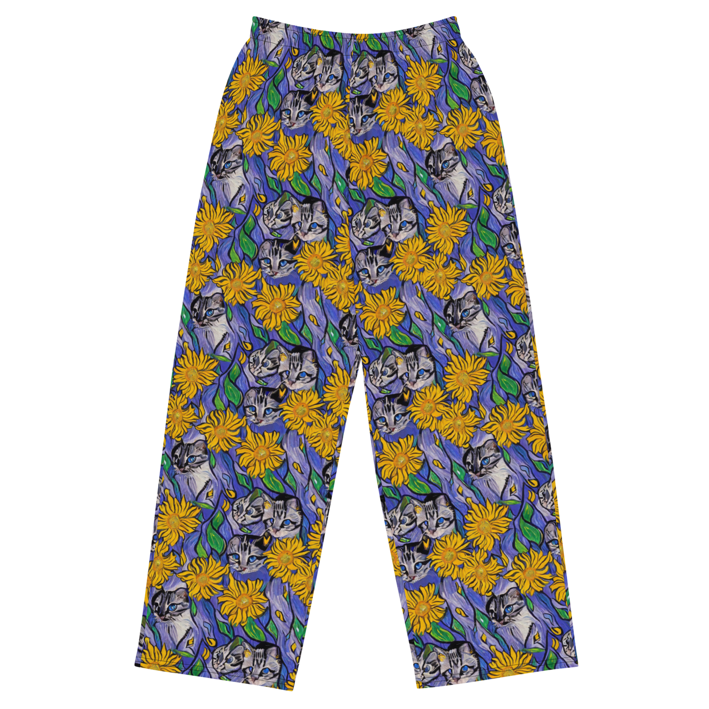 Wide-Leg Pants - Feline Flora