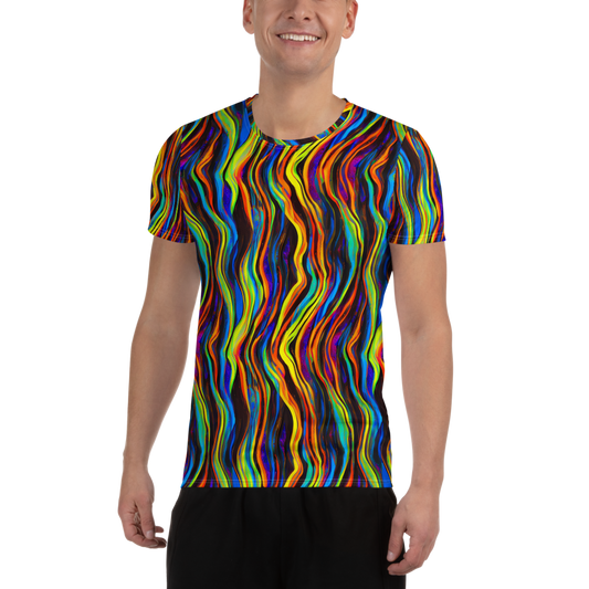 Men's Athletic T-Shirt - Celestial Waves