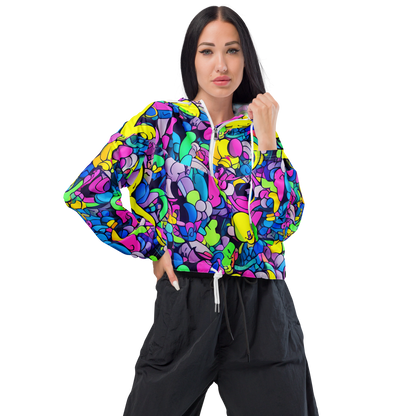 Women's Cropped Windbreaker - Radiant Revelation