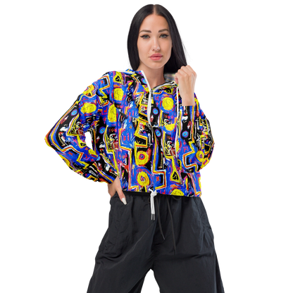 Women's Cropped Windbreaker - Radiant Mayhem