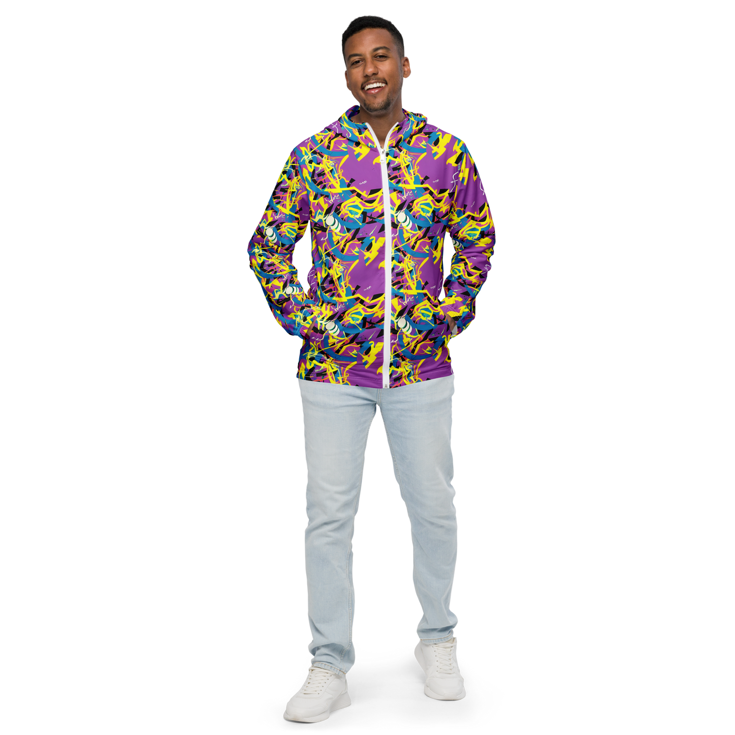 Men's Windbreaker - Galactic Sprawl