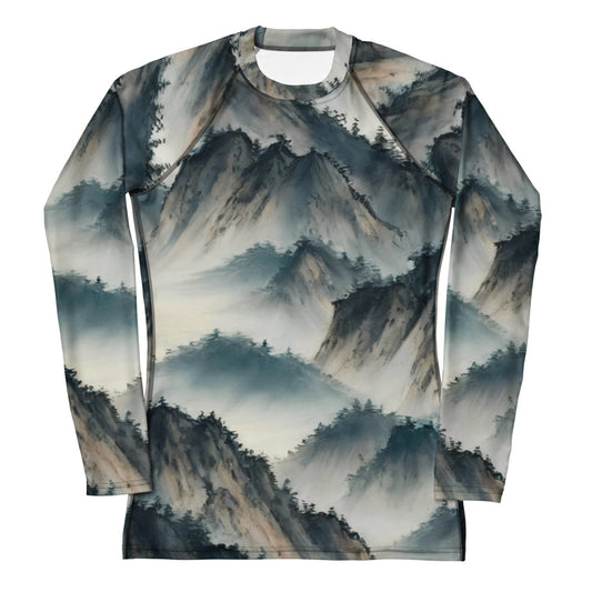 Women's Rash Guard - Misty Peaks