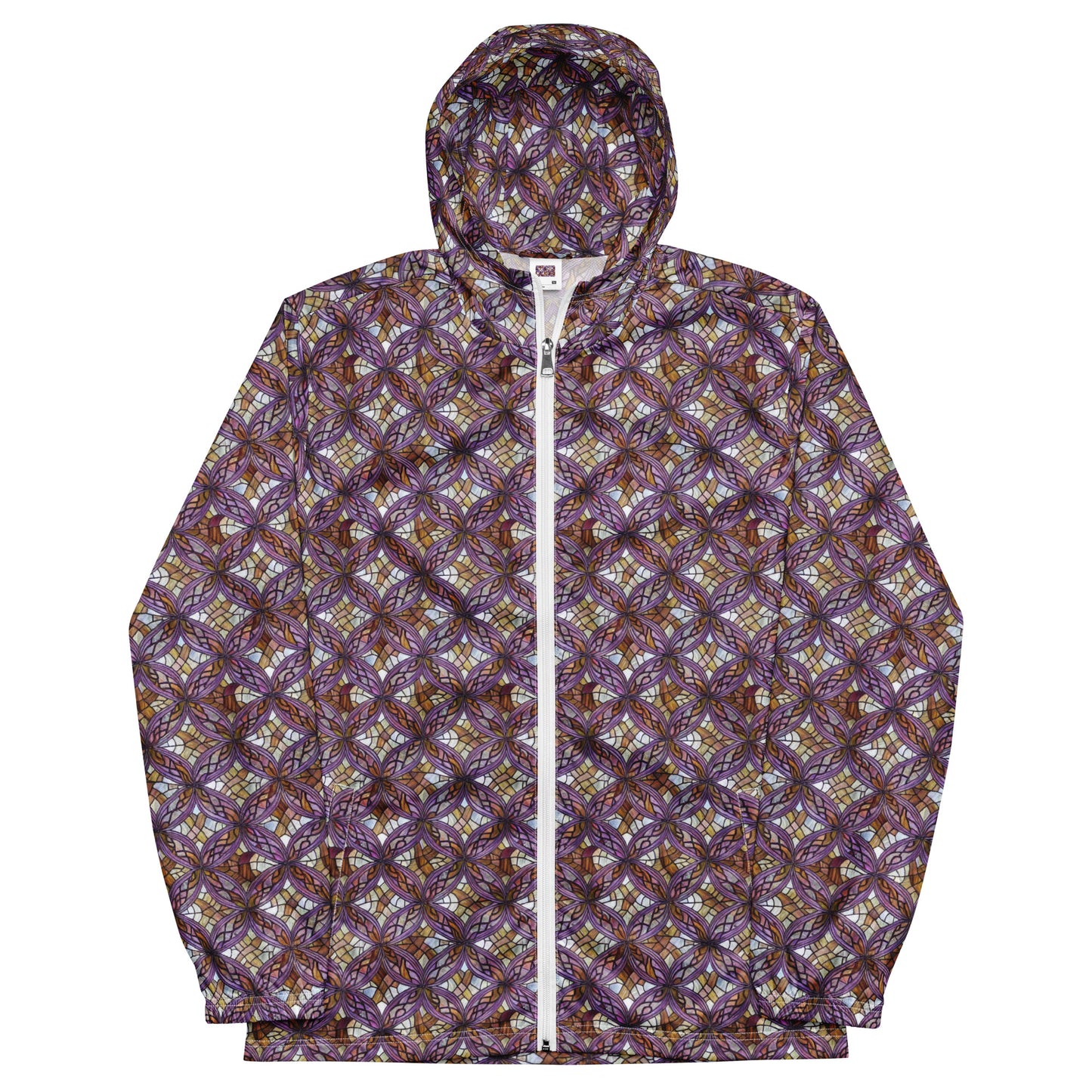 Men's Windbreaker - Stained Glass Whirl