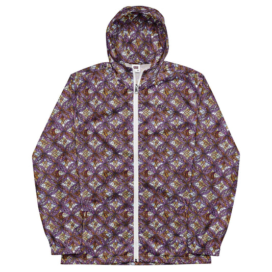 Men's Windbreaker - Stained Glass Whirl